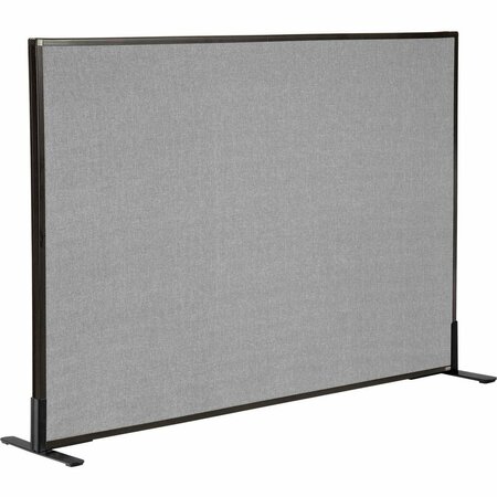 INTERION BY GLOBAL INDUSTRIAL Interion Freestanding Office Partition Panel, 60-1/4inW x 42inH, Gray 240226FGY